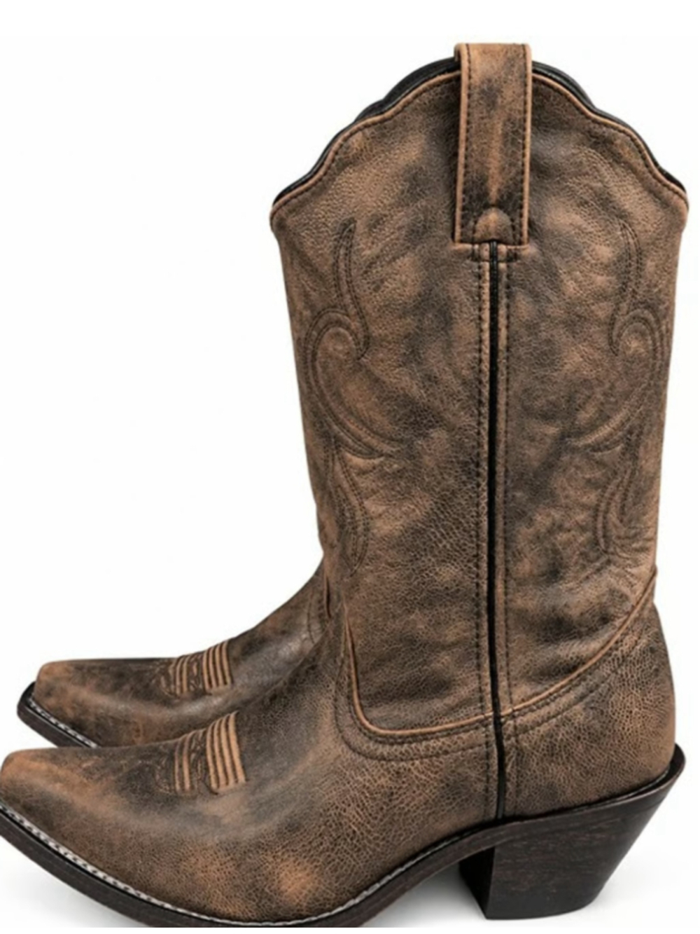 Rockin Country Cowgirl RODEO Boots RC5031 Sz 10 M Brown Distressed Leather